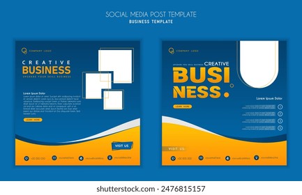 Social media post template modern design, for business digital marketing online, banner and poster