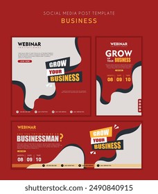 Social media post template modern design, for business digital marketing online, banner and poster
