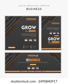 Social media post template modern design, for business digital marketing online, banner and poster