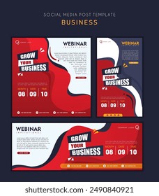 Social media post template modern design, for business digital marketing online, banner and poster