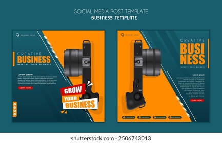 Social media post template modern design, for business digital marketing online, banner and poster