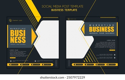 Social media post template modern design, for business digital marketing online, banner and poster