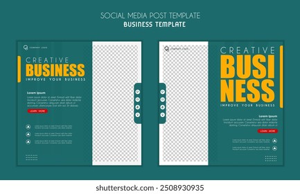 Social media post template modern design, for business digital marketing online, banner and poster