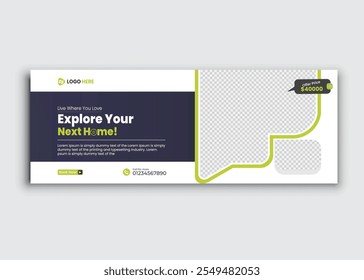 Social media post template for a modern home sale