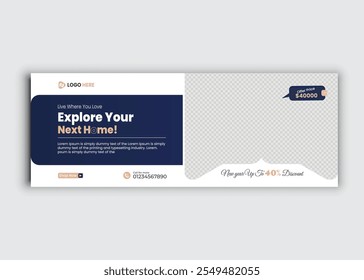 Social media post template for a modern home sale