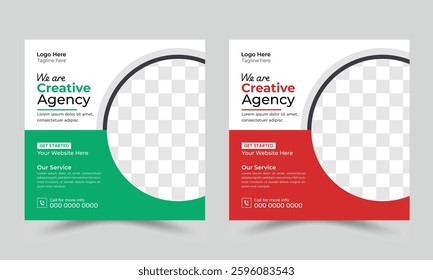 Social media post template modern design, for business digital marketing online, banner and poster.
