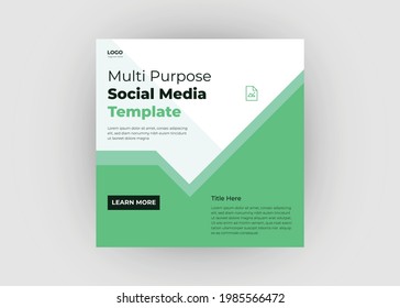 Social media post template. Multi-purpose social media post design. Multi-purpose flyer poster and leaflet design.