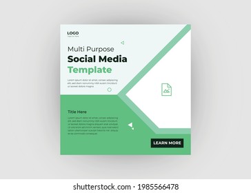 Social media post template. Multi-purpose social media post design. Multi-purpose flyer poster and leaflet design.