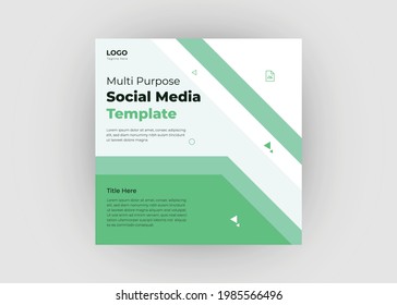 Social media post template. Multi-purpose social media post design. Multi-purpose flyer poster and leaflet design.
