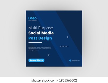 Social media post template. Multi-purpose social media post design. Multi-purpose flyer poster and leaflet design.