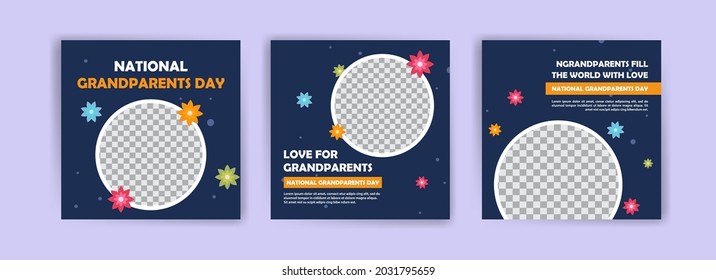 Social media post template for National Grandparents Day.