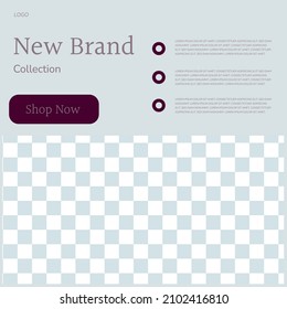 Social media post template. New brand