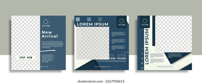 Plantilla de publicación de medios sociales Nuevo producto editable Minimal Square Fashion Brand Graphic Promotion Venta Oferta de diseño de anuncios de Internet de historias de negocios. Descuento de moda en la ilustración de vectores