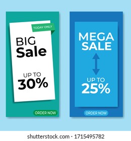 Social media post template. Nice vector graphics for online stores, sales promotions, discount coupons etc.