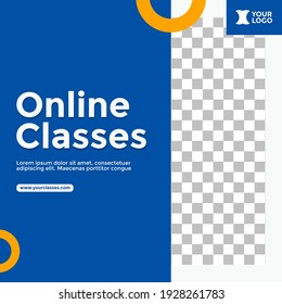 Social Media Post Template for Online Education, Online Class Program and E-Course.