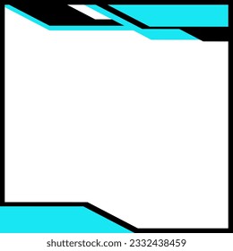 Social Media Post template for online advertising. Simple Abstract modern elegant frame border. Digital banner design