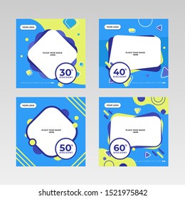 Social Media Post Template Pack Vector