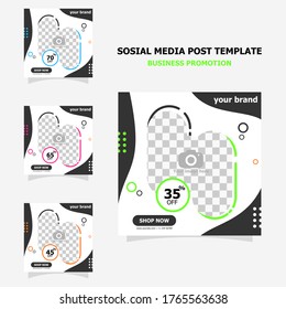 social media post template pack with full colour for your business promotion style ten