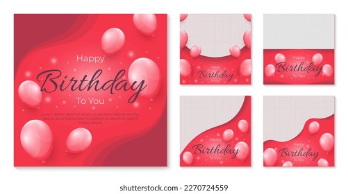 Social media post template is perfect for kids' birthdays, invitations, or any other children's events. Happy birthday!