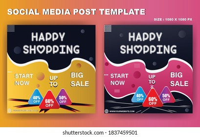 social media post template Premium Vector