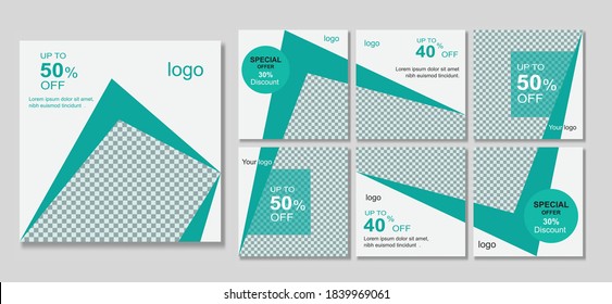 Social media post template , for promotion fashion brand. EPS10 
