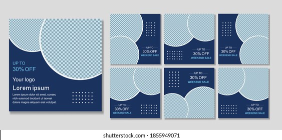 Social media post template , for promotion fashion brand. EPS10