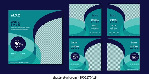 Social media post template , for promotion fashion brand. EPS10