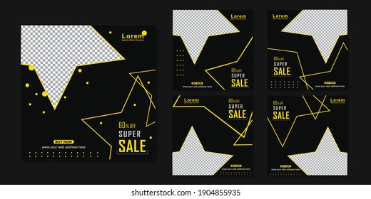 Social media post template , for promotion fashion brand. EPS10