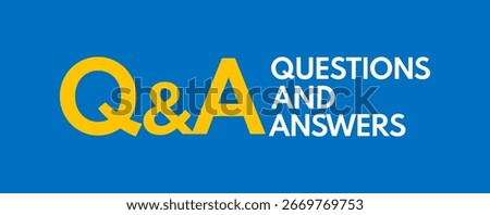 social media post template, questions and answers vector header, ask help sign, help desk or support header, QA banner or