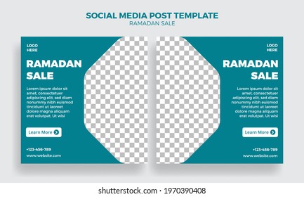 Social media post template Ramadan kareem