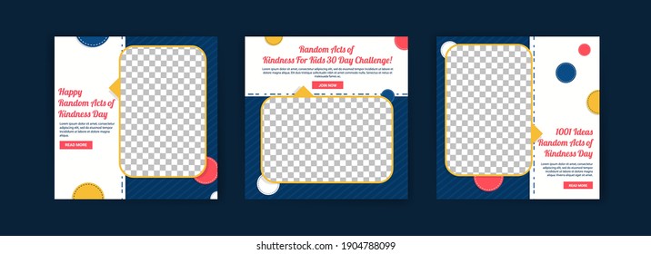 Social media post template for random acts of kindness day. Happy Random Acts of Kindness Day. Random Acts of Kindness For Kids: 30 Day Challenge. 1001 Ideas random acts of kindness day.