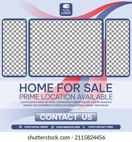 social media post template for real estate and house sale