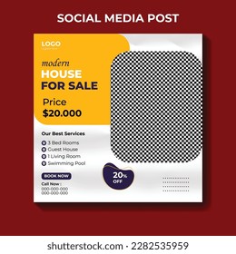 Social media post template for Real estate house property sales