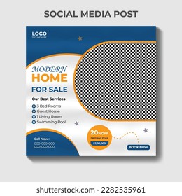 Social media post template for Real estate house property sales