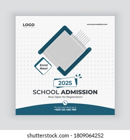 Social media post template for school admission