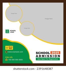 Social Media Post Template for School Admission