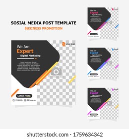 plantilla de publicación de medios sociales color completo para tu estilo de promoción de negocios uno