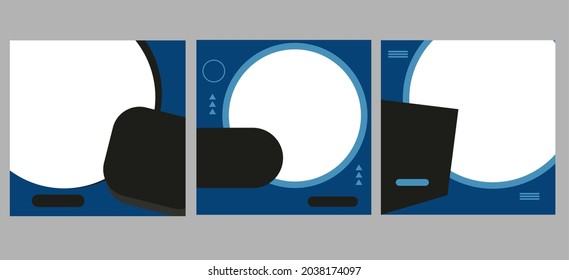 social media post template set design