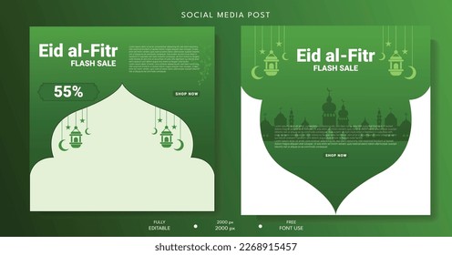  Social media post template. Set of social media post template for ramadan