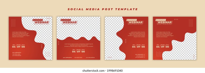 Social media post template with smooth zigzag design. good template for online advertising design.