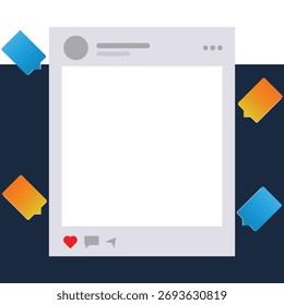 Social media post template with space for your content, perfect for showcasing product promotions and marketing campaigns with vibrant design