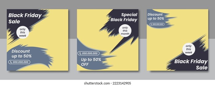 Venta especial de viernes en negro con plantilla de publicación en medios sociales. adecuado para promoción, venta, medios sociales, negocios, etc.