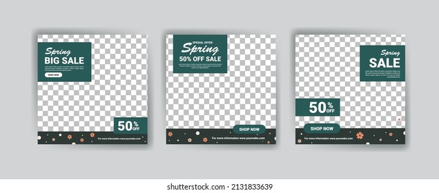 Social media post template for spring sale.