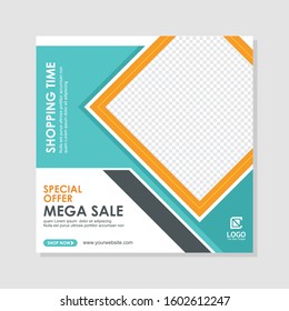 Social media post template With square Design. suitable for fashion sale promotion, social media mobile apps and digital marketing