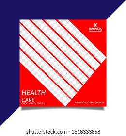 Social media post template square web banner