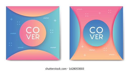 Social media post template square background with style and circle element. Applicable for Covers and Banner Designs