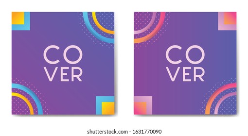 Social media post template square background with geometric style. Applicable for Covers, Voucher, Flyers and Banner Designs