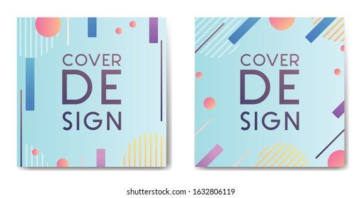 Social media post template square background with Geometric style and circle element. Applicable for Covers, Voucher, Flyers and Banner Designs