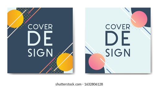 Social media post template square background with Geometric style and circle element. Applicable for Covers, Voucher, Flyers and Banner Designs