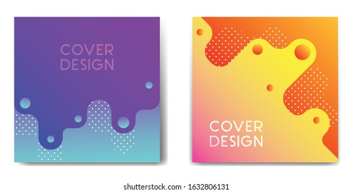 Social media post template square background with Geometric style and circle element. Applicable for Covers, Voucher, Flyers and Banner Designs